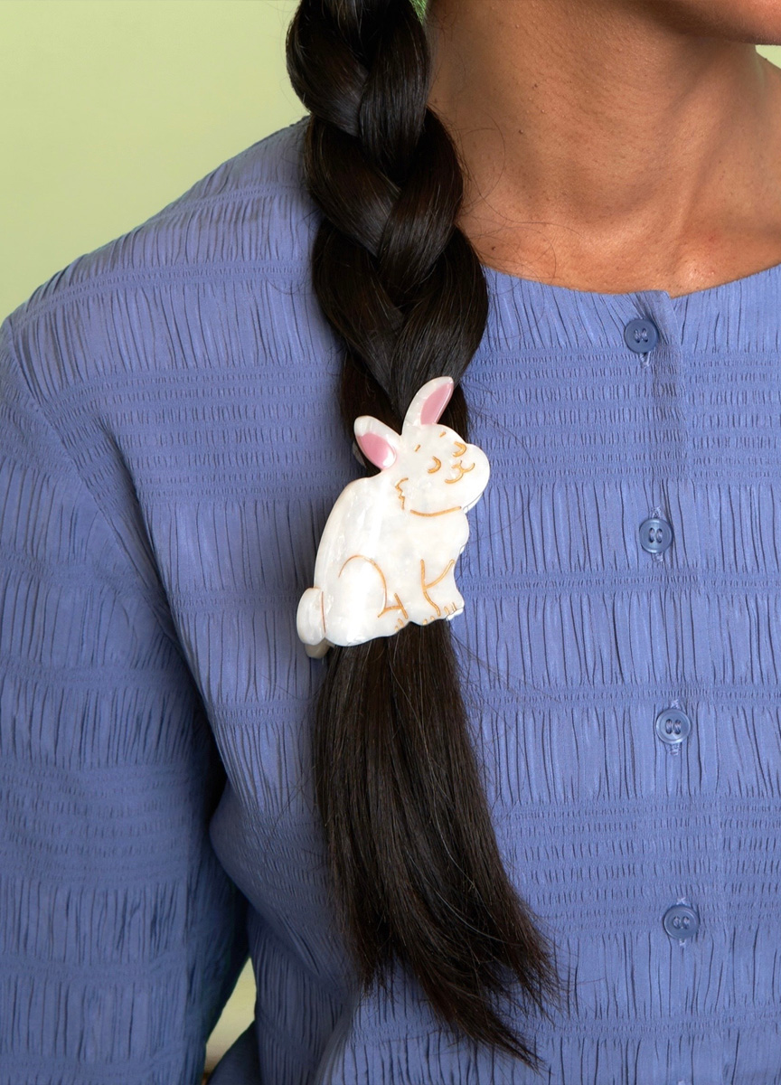 大白兔造型髮抓